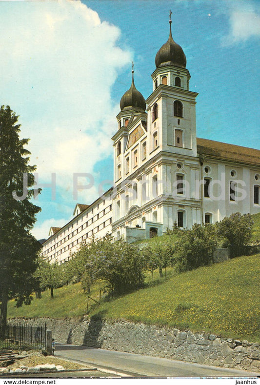 Disentis - Muster - Klosterkirche - church - 1981 - Switzerland - used - JH Postcards