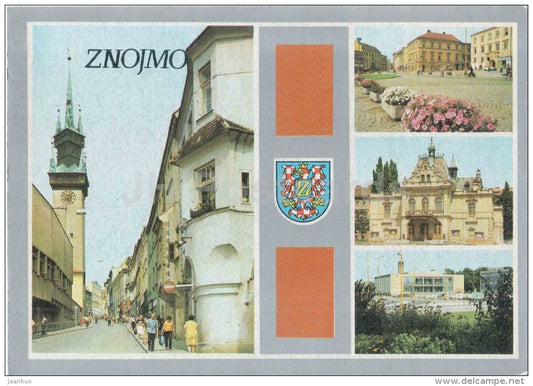 Znojmo - town views - streets - Czechoslovakia - Czech - unused - JH Postcards