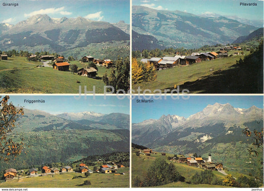 Obersaxen - Giraniga - Pilavarda - Friggenhus - St Martin - 323 - Switzerland - unused - JH Postcards