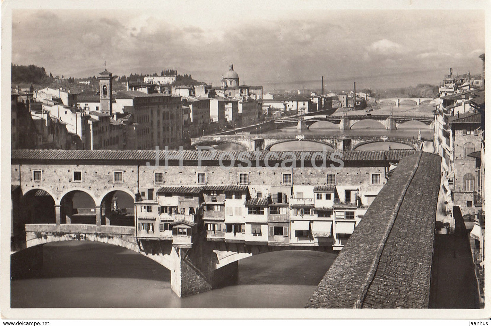 Firenze - Florence - L'Arno ed i suoi ponti principali - bridge - 440 - old postcard - Italy - unused - JH Postcards