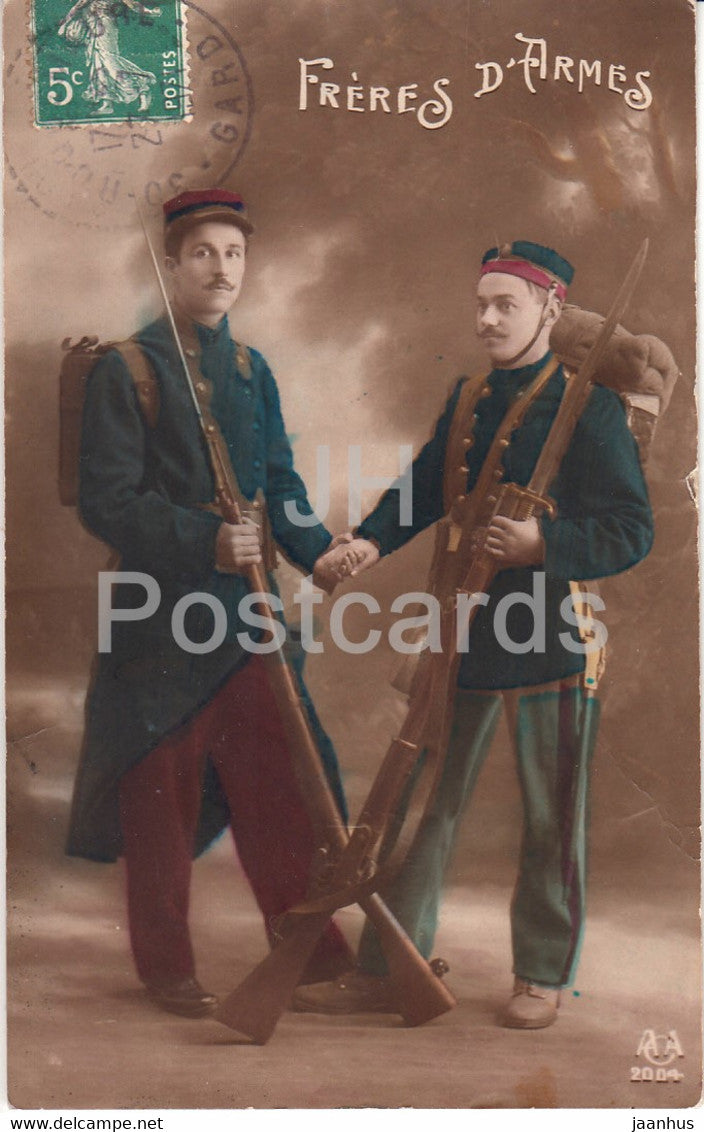 Freres d'Armes - Brothers in Arms - military - soldiers - 2004 - old postcard - France - used - JH Postcards