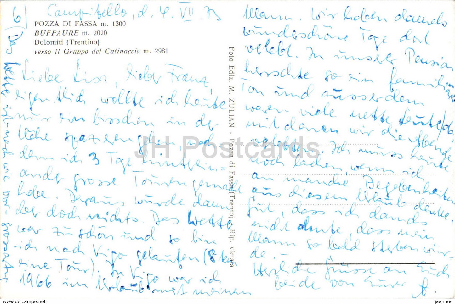 Pozza di Fassa - Buffaure - Dolomiti - Gruppo del Catinaccio - 1973 - Italy - used