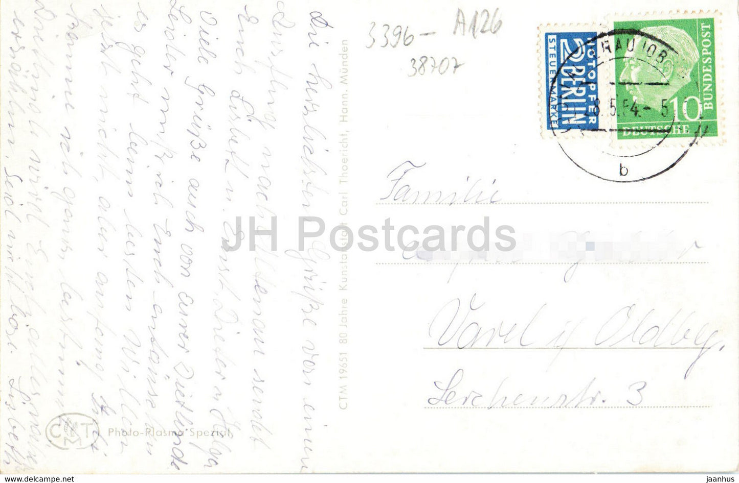 Altenau Harz - Blick vom Kunstberg - alte Postkarte - 1954 - Deutschland - gebraucht