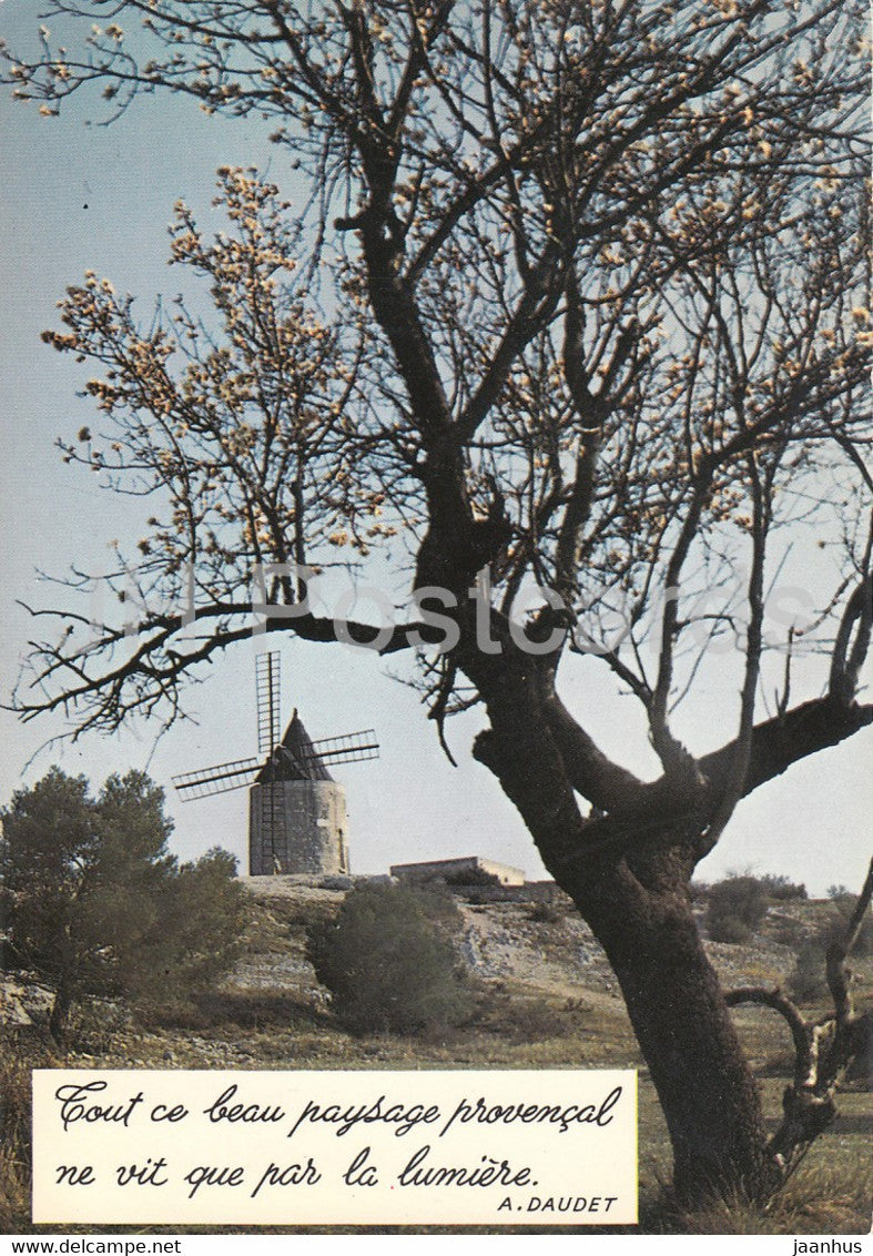 Fontvieille - Le Moulin de Daudet - windmill - 1977 - France - used - JH Postcards