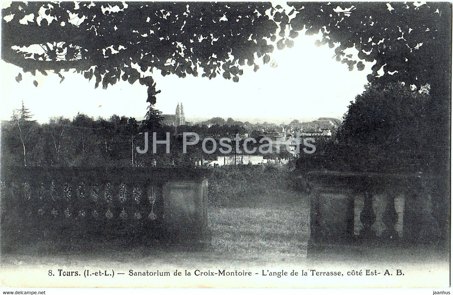Tours - Sanatorium de la Croix Montoire - L'angle de la Terrasse - cote est - 8 - old postcard - France - used - JH Postcards