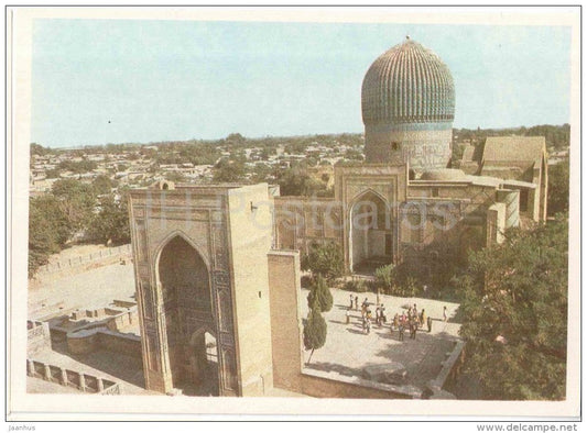Gur Amir - Entrance Portal and Mausoleum - Samarkand - 1981 - Uzbekistan USSR - unused - JH Postcards
