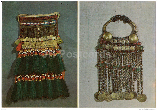 Apron worn at the Back . Neck Ornament . Mordovia - The Estonian National Museum - 1984 - Estonia USSR - unused - JH Postcards