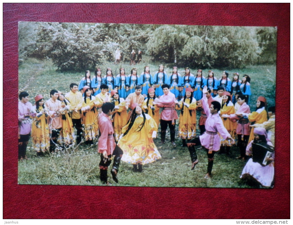 folk ensemble Zharki - Hakasiya - Khakassia - 1970 - Russia USSR - unused - JH Postcards
