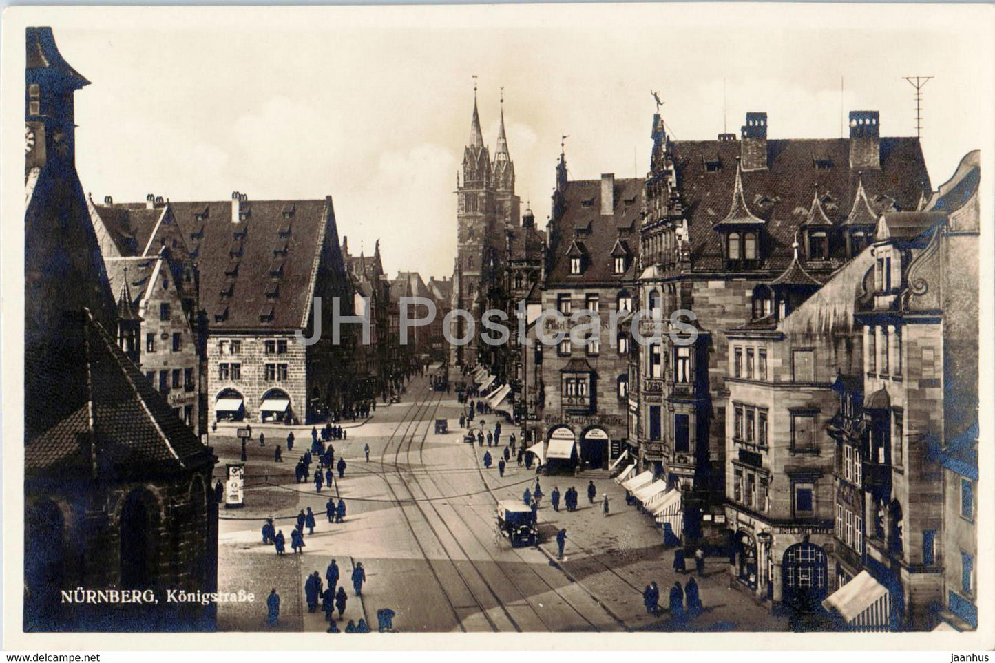 Nurnberg - Nuremberg - Konigsstrasse - 2174 - old postcard - Germany - unused - JH Postcards