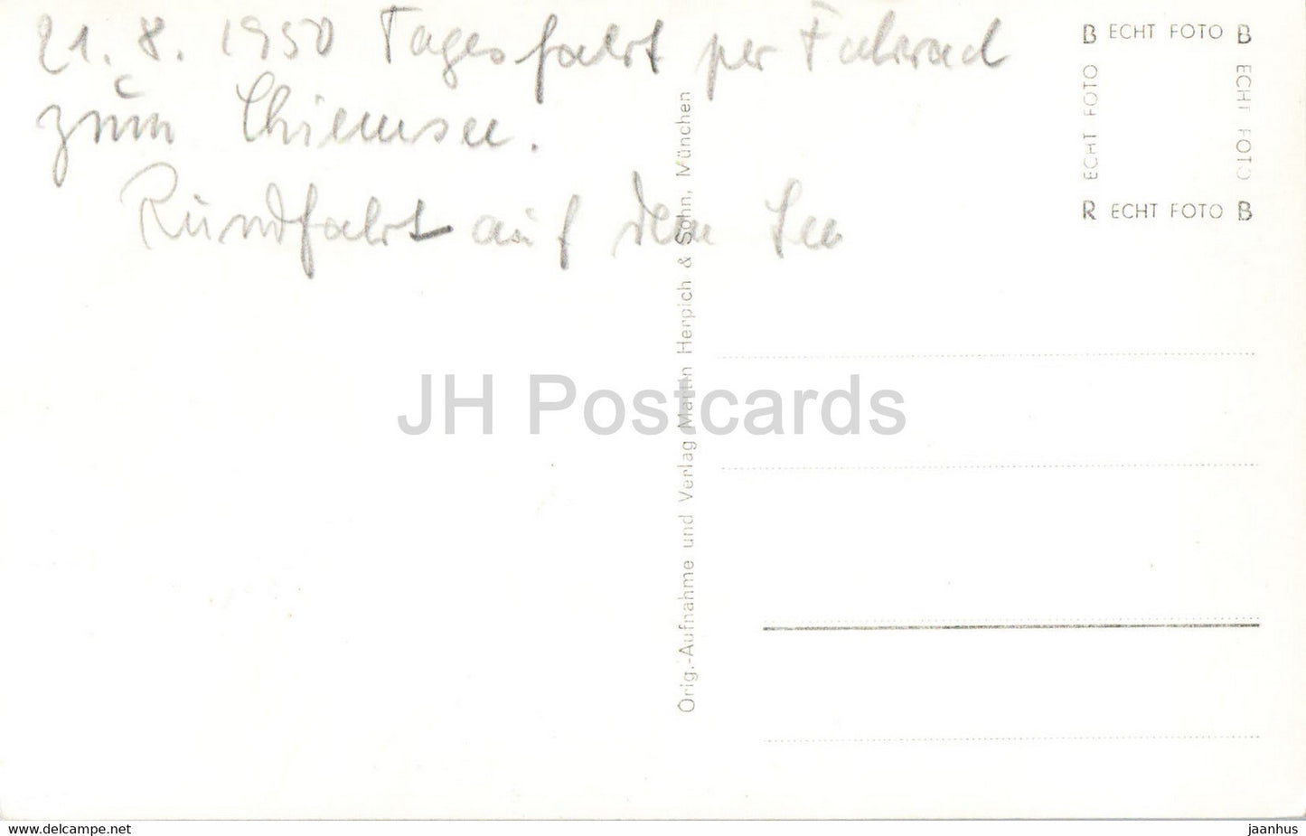 Herreninsel i Chiemsee - 159 - alte Postkarte - 1950 - Deutschland - gebraucht