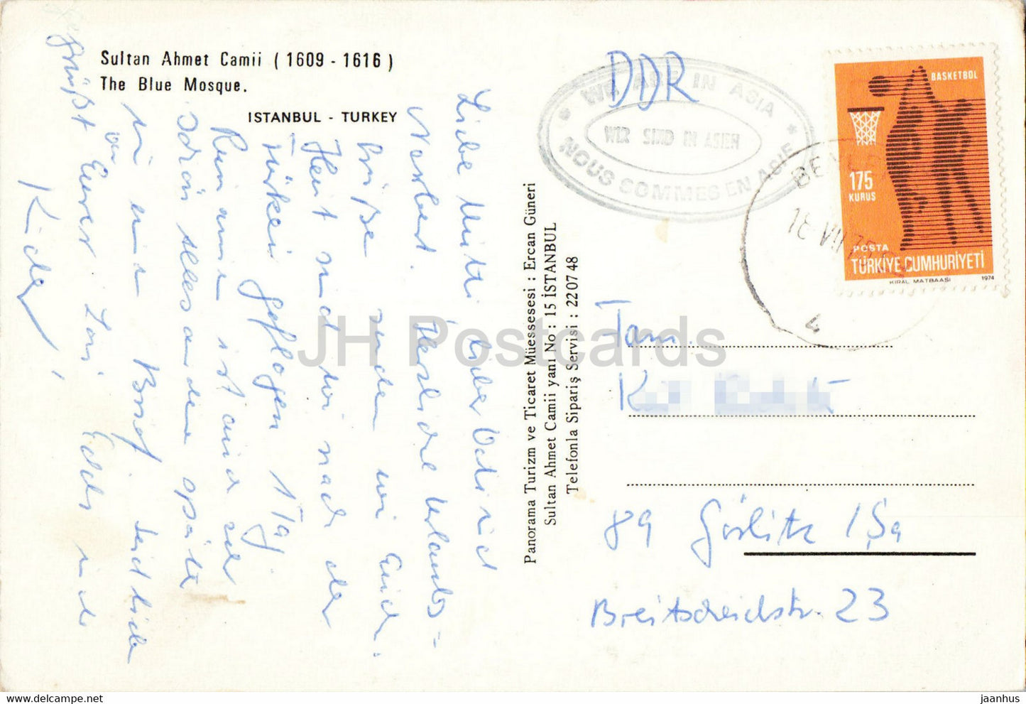 Istanbul - La Mosquée Bleue - 1975 - Turquie - occasion