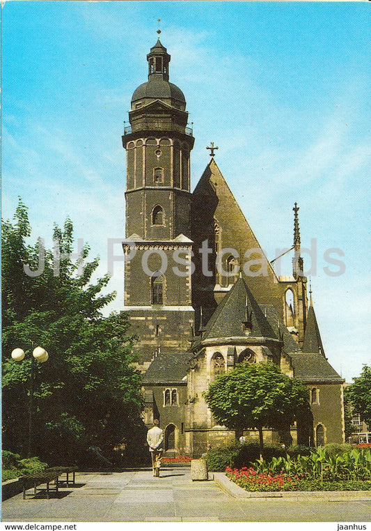 Messestadt Leipzig - Thomaskirche - church - Germany DDR - used - JH Postcards