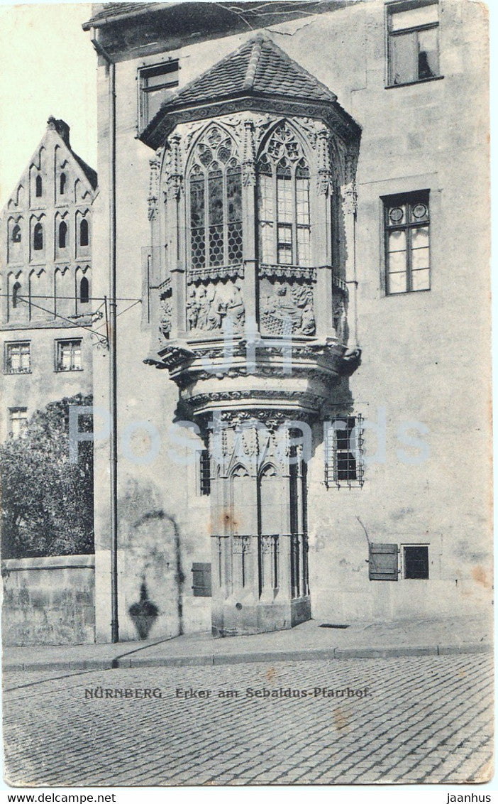 Nurnberg - Erker am Sebaldus Pfarrhof - old postcard - 1914 - Germany - used - JH Postcards