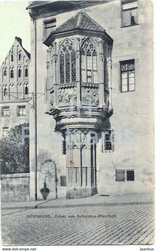 Nurnberg - Erker am Sebaldus Pfarrhof - old postcard - 1914 - Germany - used - JH Postcards