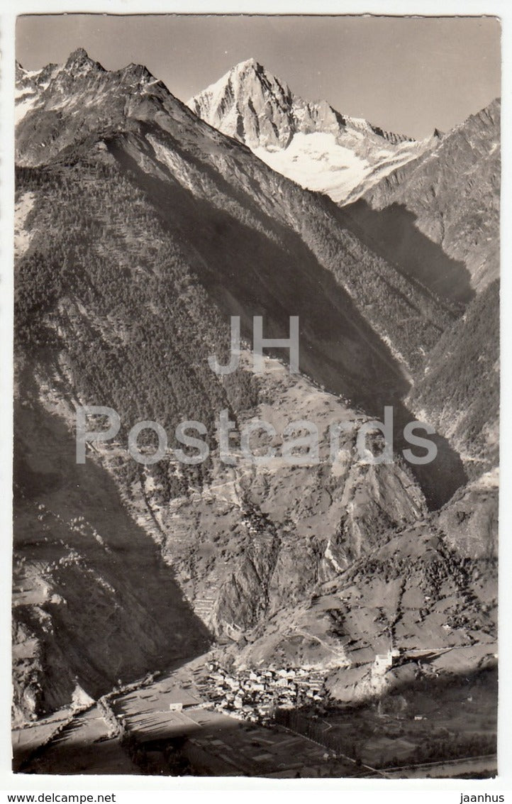 Raron mit Bietschhorn - 11387 - Switzerland - 1958 - used - JH Postcards
