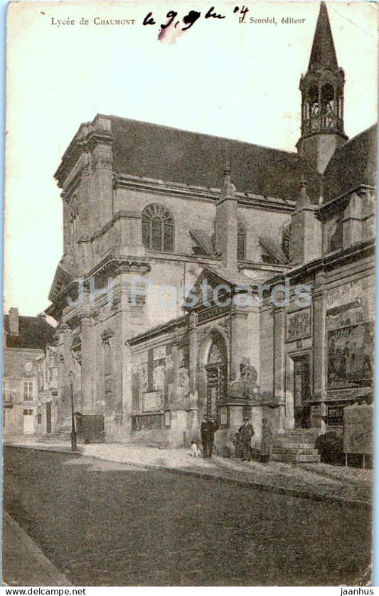 Chaumont - Lycee de Chaumont - High School - old postcard - 1904 - France - used - JH Postcards