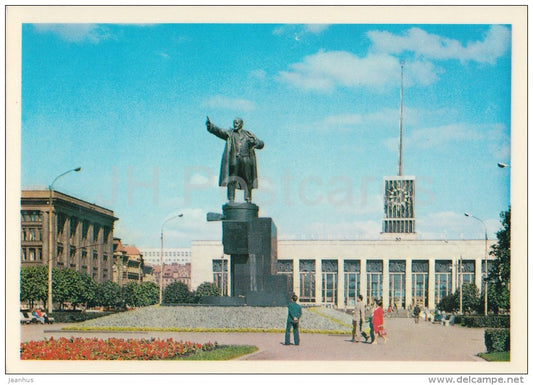 monument to Lenin at Railway Station (Finnish Station) - Leningrad - St. Petersburg - 1978 - Russia USSR - unused - JH Postcards
