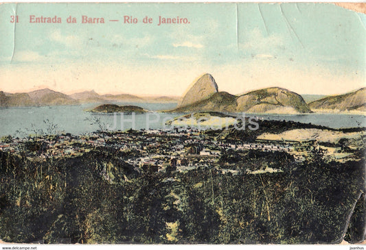 Rio de Janeiro - Entrada da Barra - 31 - old postcard - Brazil - used - JH Postcards