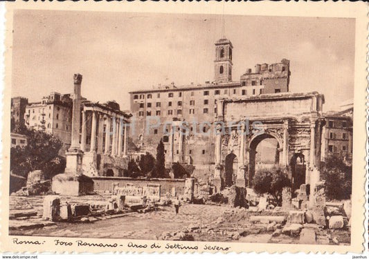 Roma - Rome - Foro Romano - Arco di Settimo Severo - Forum - Arch - ancient architecture - 1938 - Italy - Italia - used - JH Postcards