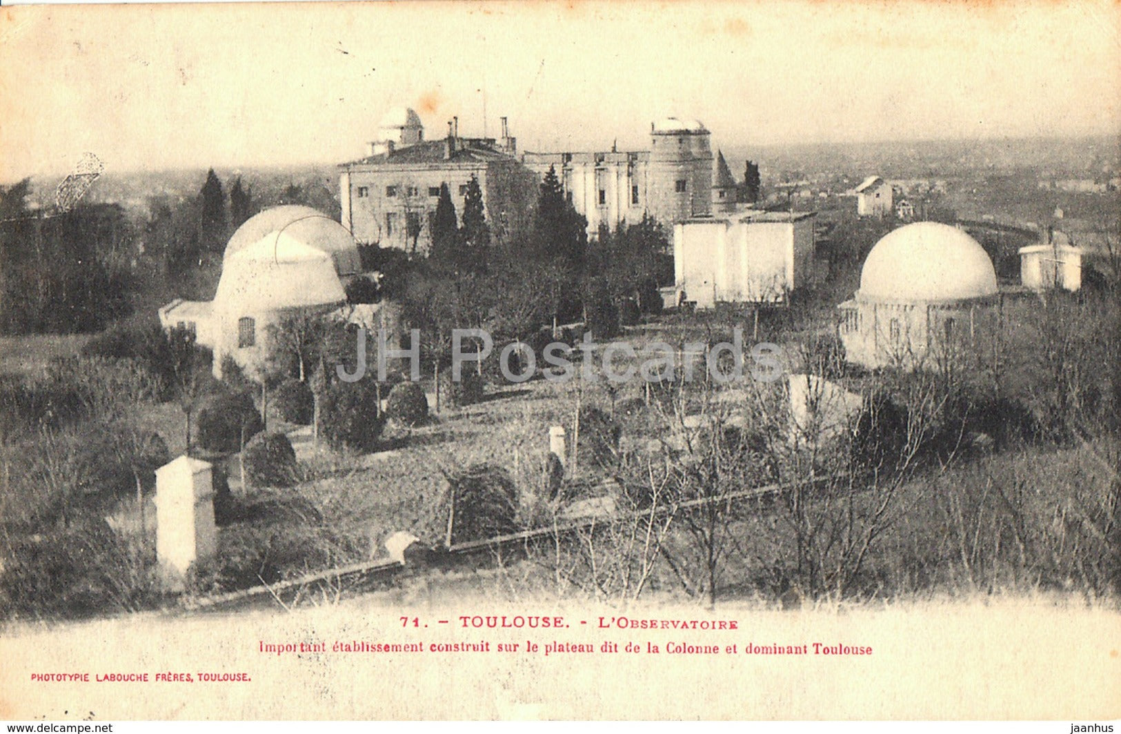Toulouse - L'Observatoire - observatory - 71 - old postcard - France - used - JH Postcards