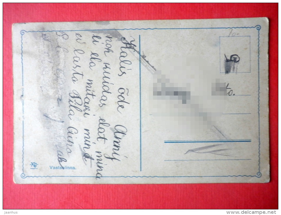 illustration - landscape - nature - Vastseliina - Estonia - KJ Tartu - circulated in Estonia - JH Postcards