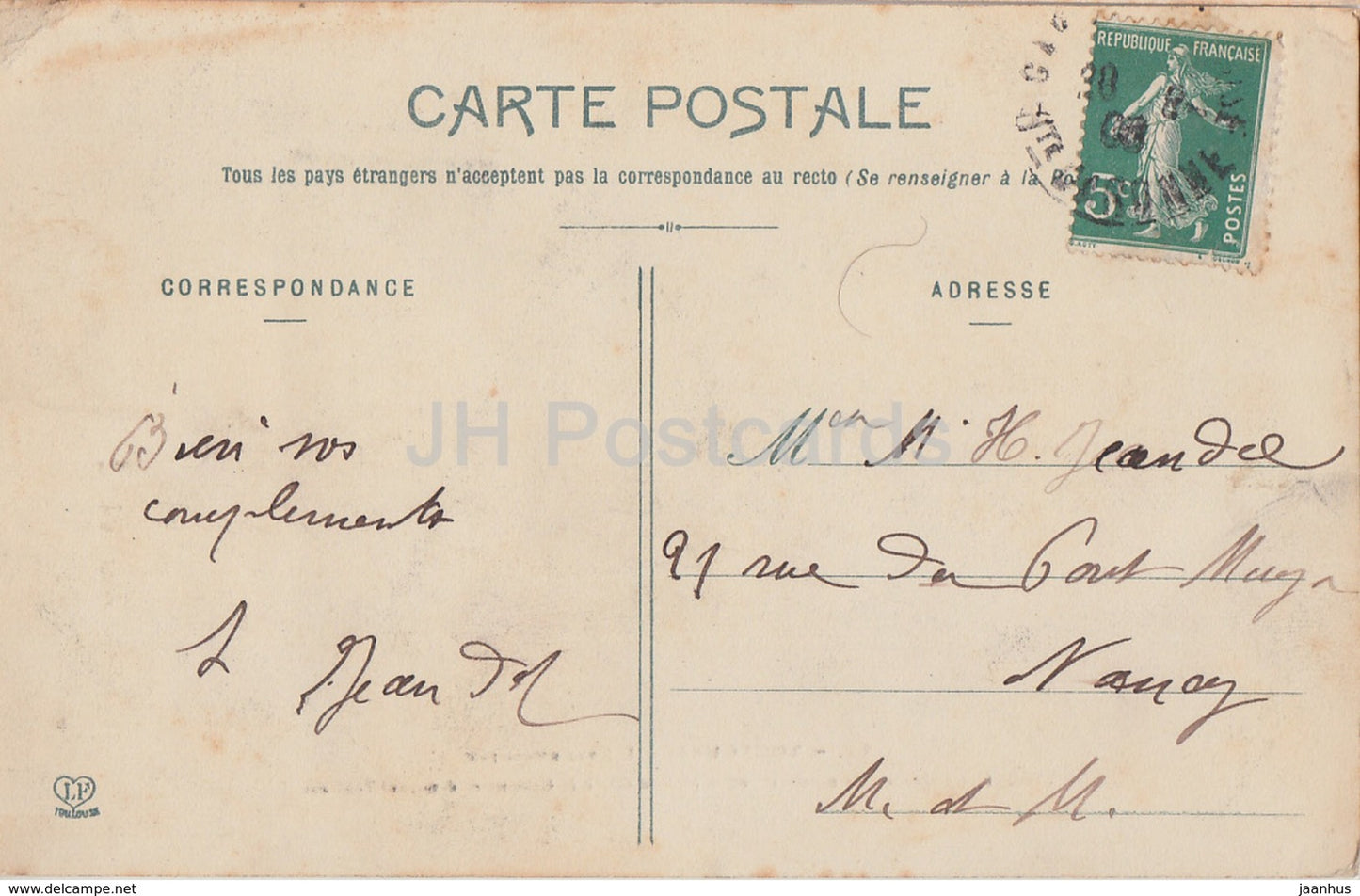 Toulouse - L'Observatoire - observatory - 71 - old postcard - France - used