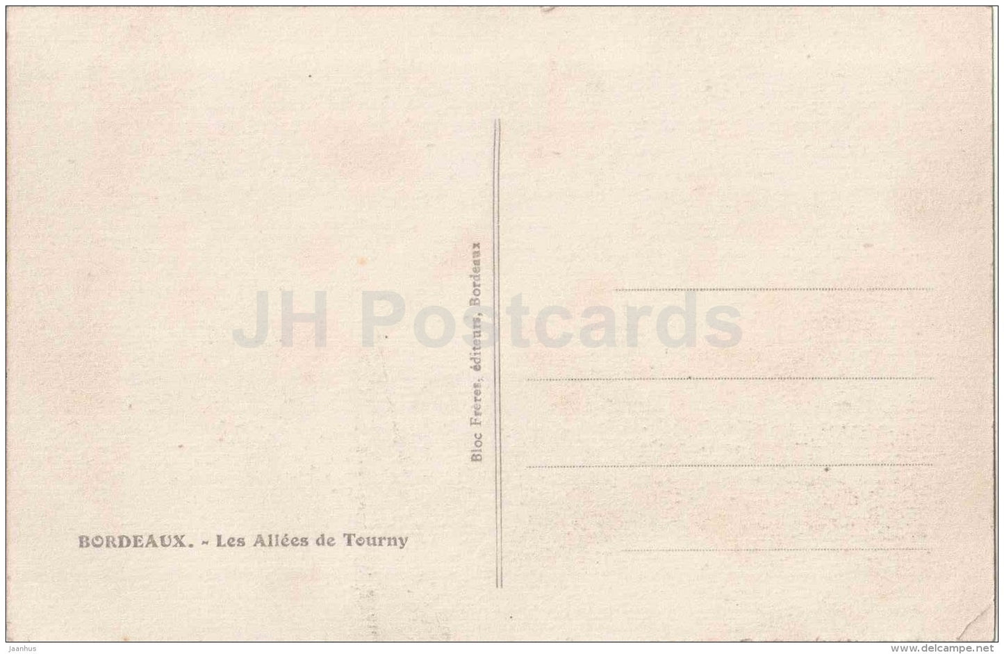 Les Allees de Tourny - Tito - Bordeaux - France - old postcard - unused - JH Postcards