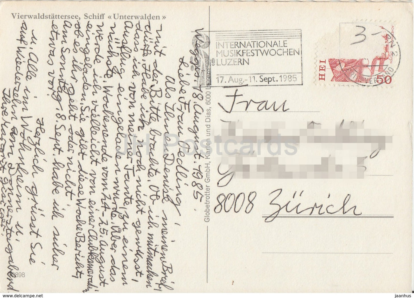 Vierwaldstattersee - Schiff Unterwalden - passenger ship - steamer - 1985 - Switzerland - used