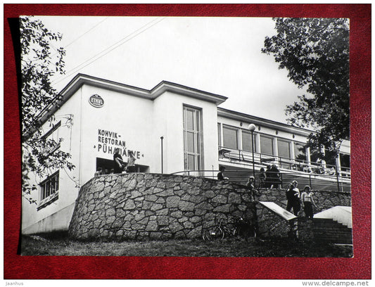 Cafe Restaurant Pühajärve in Otepää - 1964 - Estonia USSR - used - JH Postcards
