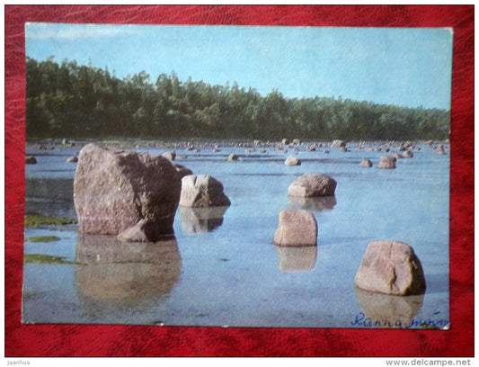 Rannamõisa seashore - stones - 1968 - Estonia - USSR - used - JH Postcards