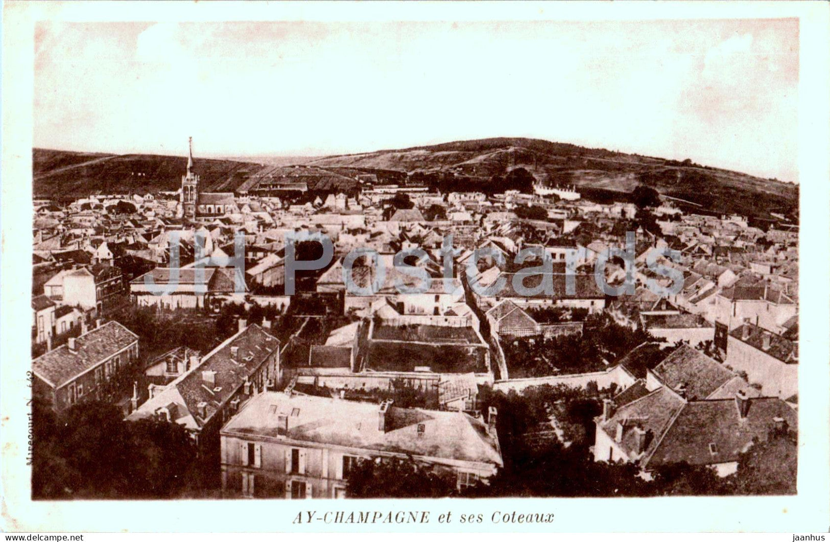 Ay Champagne et ses Coteaux - general view - old postcard - France - unused - JH Postcards