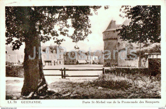 Guerande - Porte St Michel vue de la Promenade des Remparts - 70 - old postcard - 1948 - France - used - JH Postcards