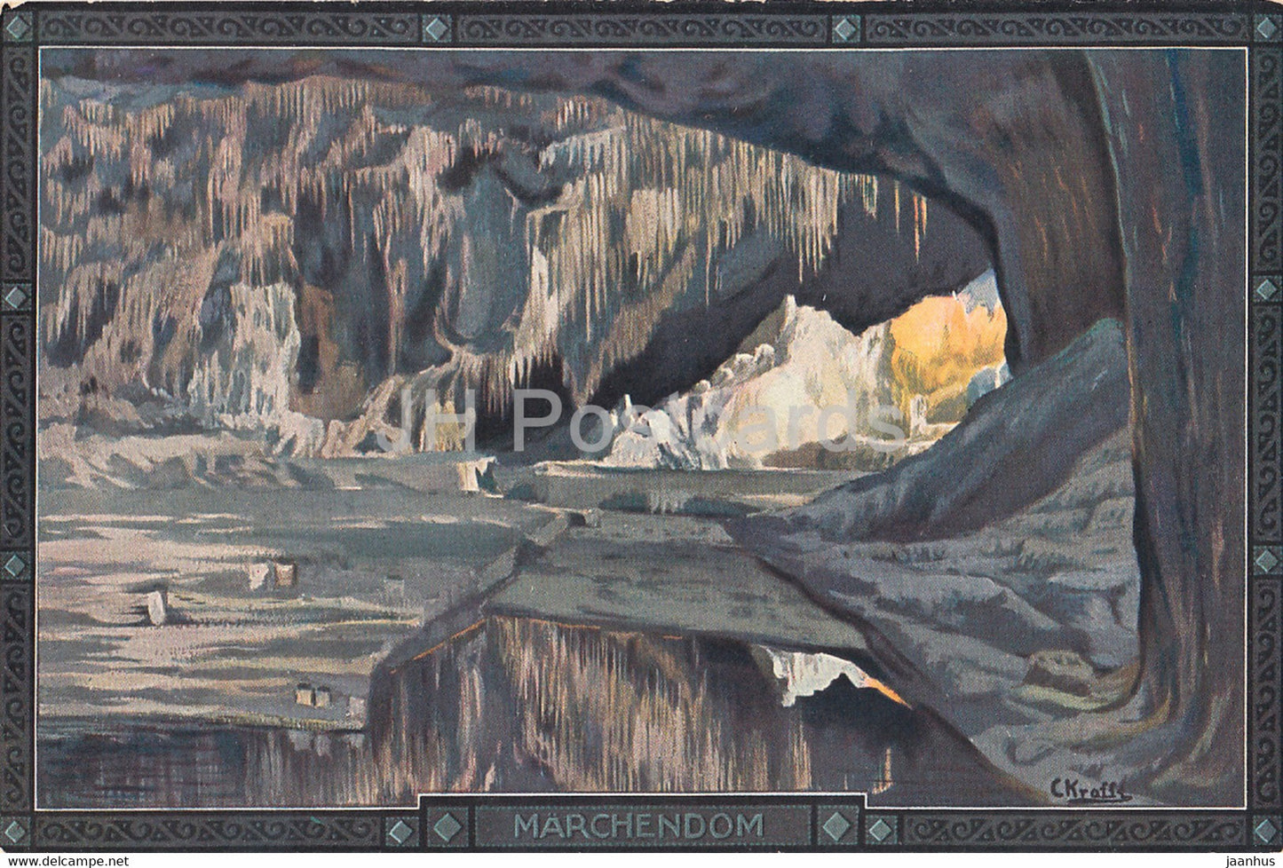 Feengrotten von Saalfeld in Th - Marchendom - cave - 1 - old postcard - Germany - unused - JH Postcards