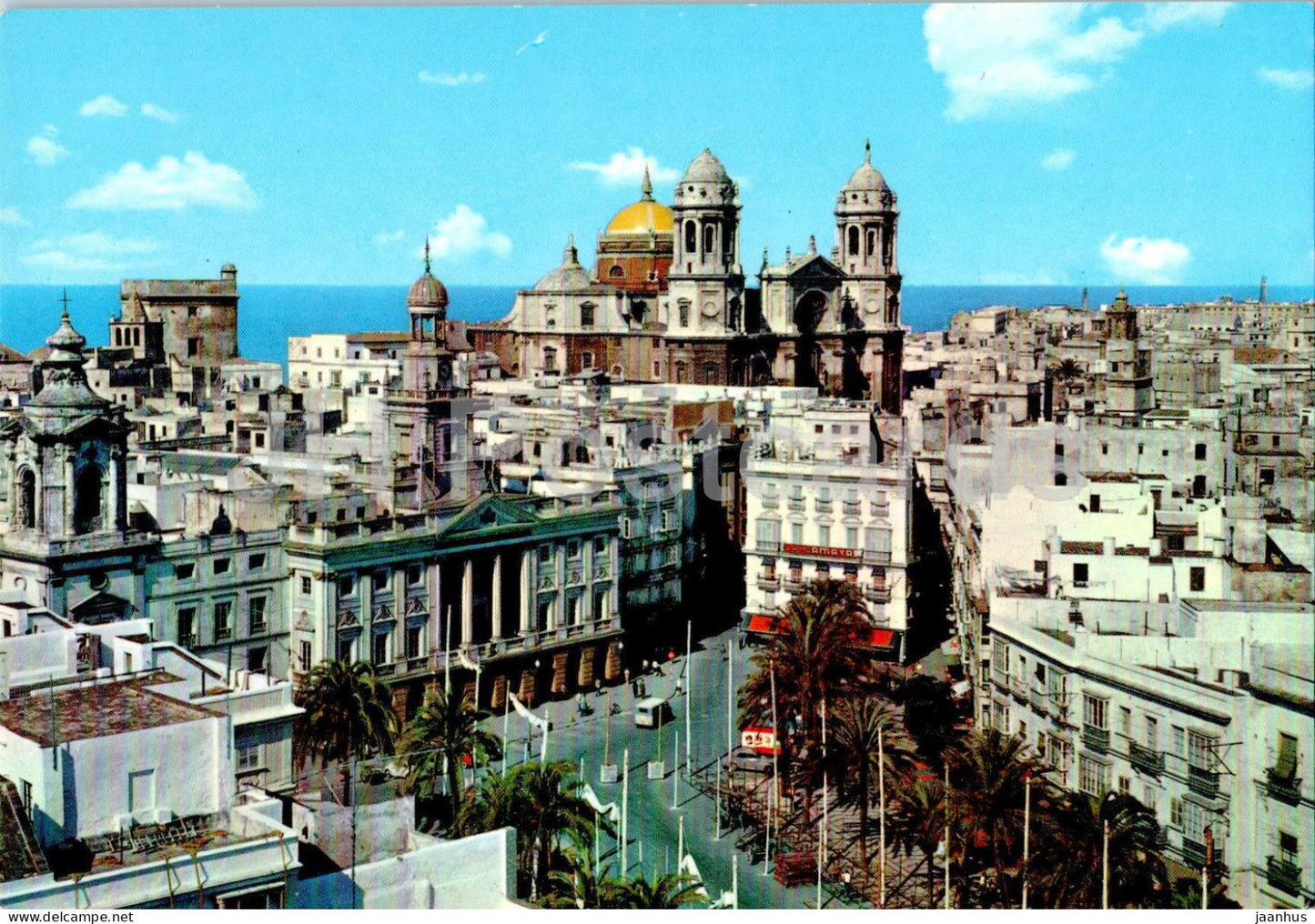 Cadiz - Plaza San Juan de Dios - Ayuntamiento y Catedral - square - 523 - Spain - used - JH Postcards