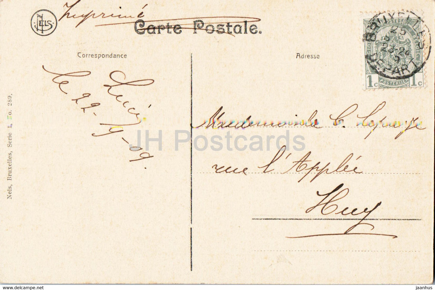 Bruxelles - Brussels - Arcade monumentale du Cinquantenaire - 289 - old postcard - 1909 - Belgium - used