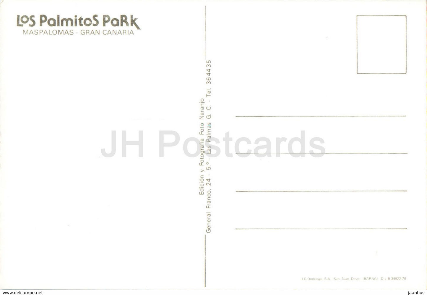 Maspalomas - Parc Los Palmitos - Gran Canaria - Espagne - inutilisé