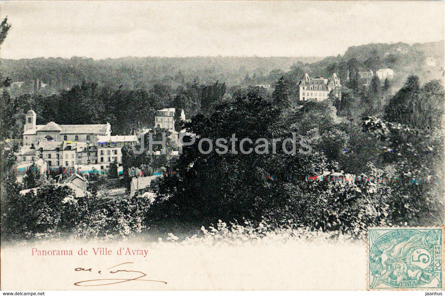 Panorama de Ville d'Avray - old postcard - 1903 - France - used - JH Postcards