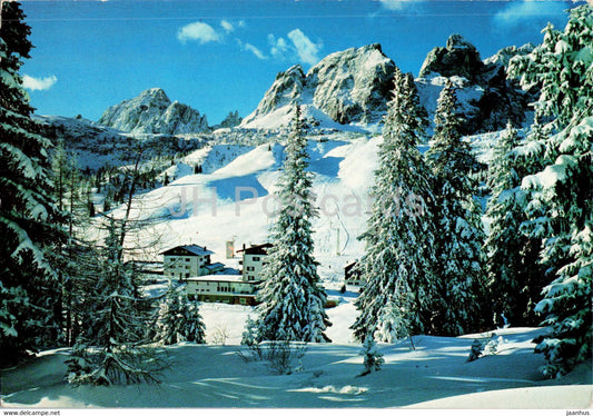 Passo Monte Croce Comelico - Gruppo Popera - Cima Colesei - Pala Popera - Cima Undici - 660 - 1980 - Italy - used - JH Postcards