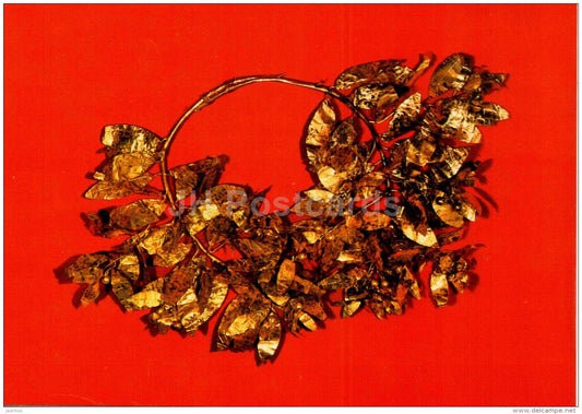 Vratsa - Gold Wreath from a 4th century . Thracia treasure - Art in Bulgaria from antiquity to today - Bulgaria - unused - JH Postcards