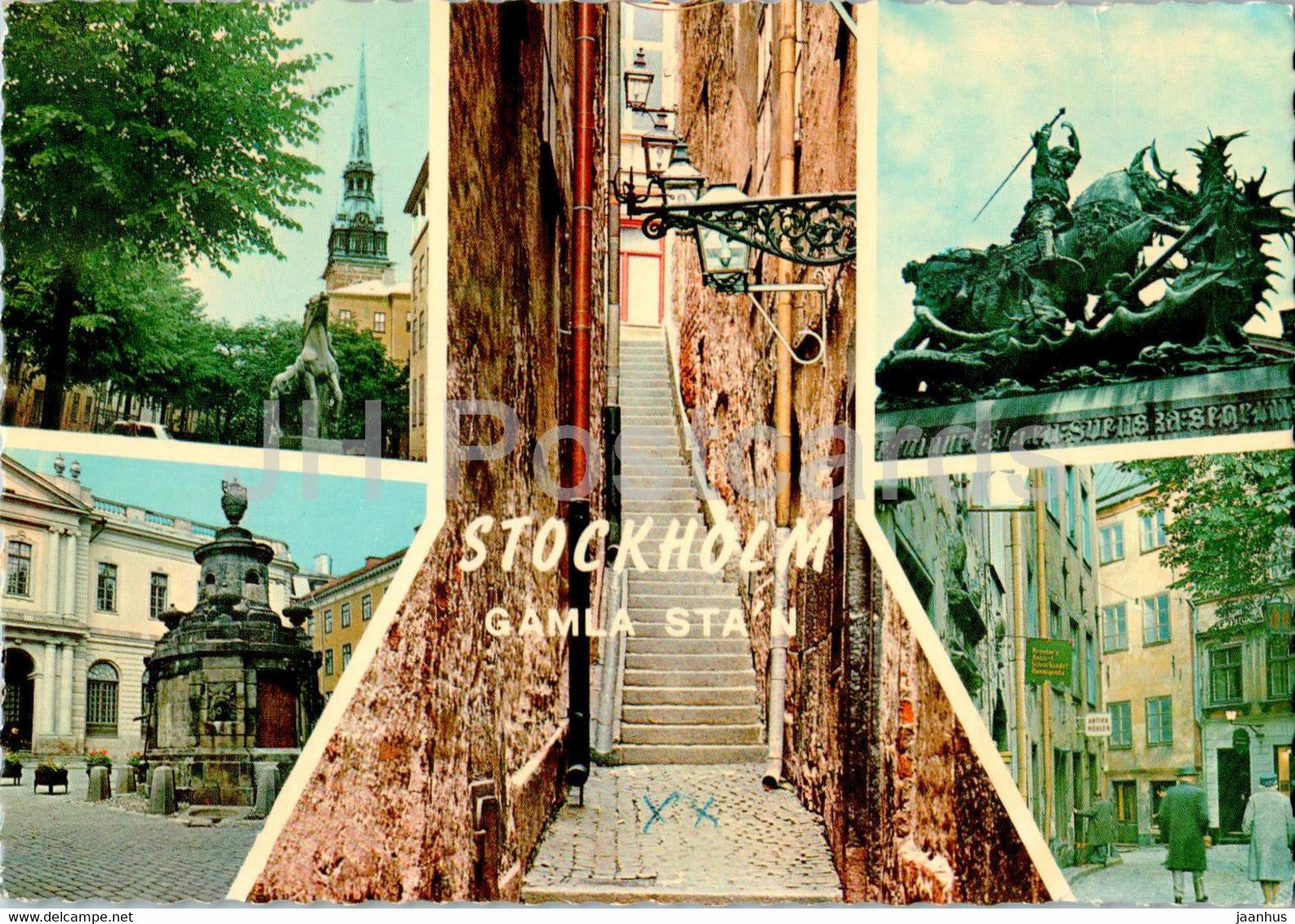 Stockholm Gamla Sta'n - multiview - 1970 - Sweden - used - JH Postcards