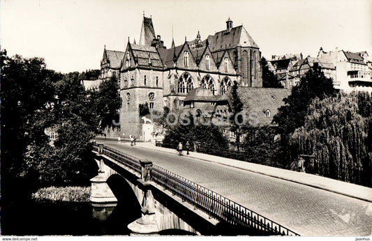 Marburg a d Lahn - bridge - old postcard - Germany - unused - JH Postcards