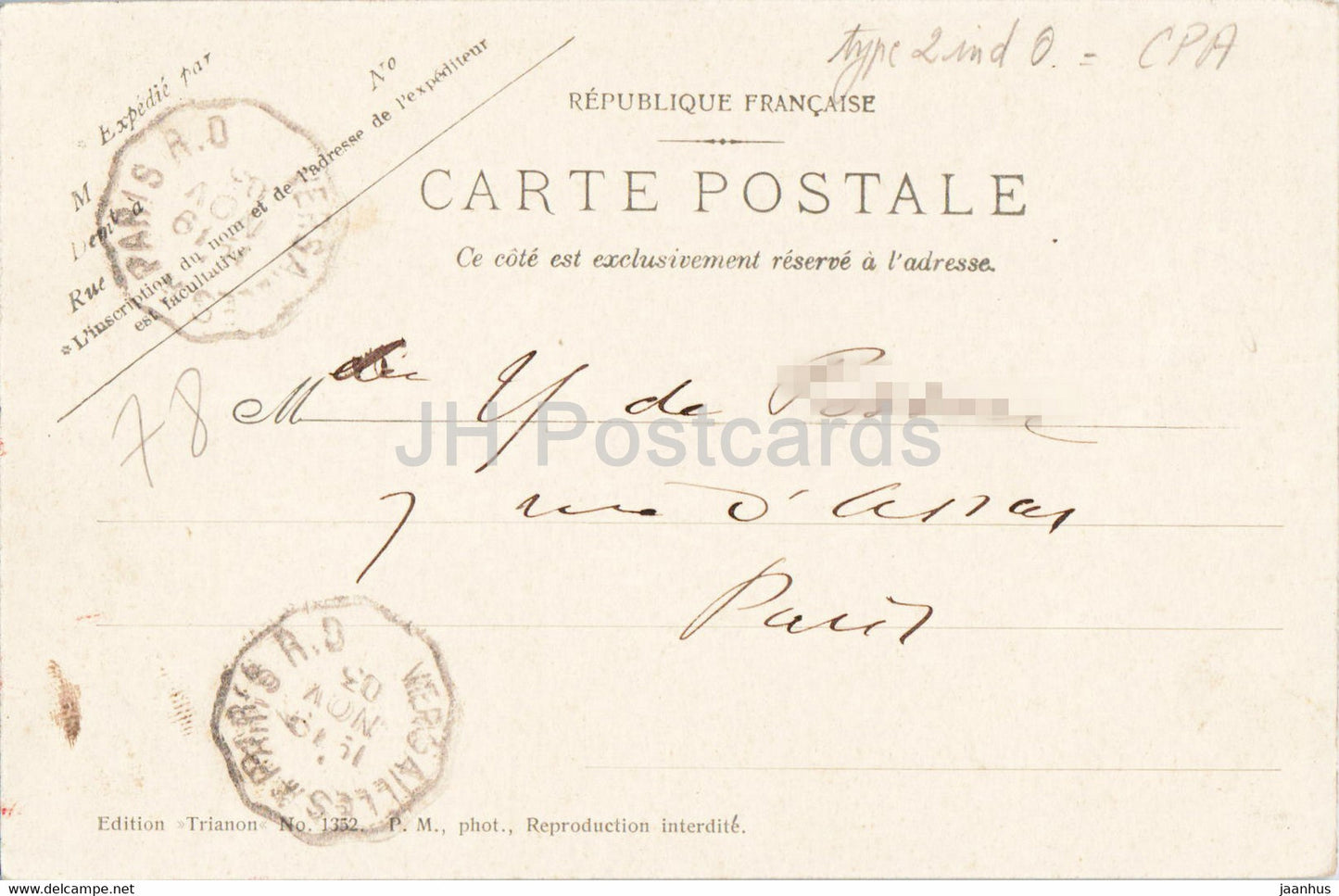 Panorama de Ville d'Avray - old postcard - 1903 - France - used