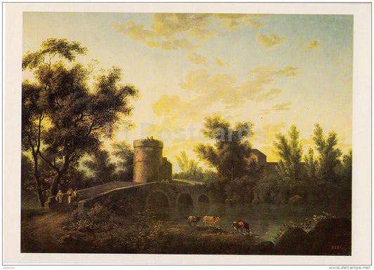 painting by A. Martynov - Ponte Lucano on the road from Rome to Tivoli - Russian art - 1987 - Russia USSR - unused - JH Postcards