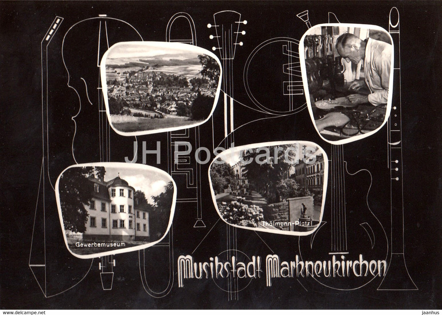 Musikstadt Markneukirchen - Gewerbemuseum - Thalmann Platz - Germany DDR - unused - JH Postcards