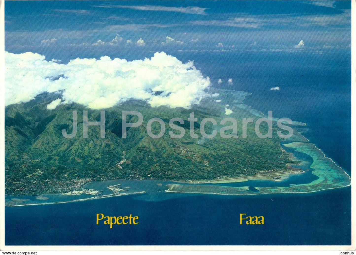The Harbour of Papeete and the Airport Faaa - 40 - French Polynesia - France - used - JH Postcards