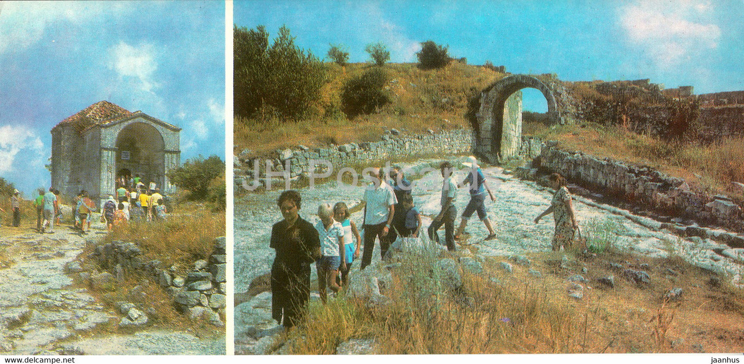 Bakhchisaray Palace Museum - The mausoleum Dzhanyke-hanum middle defensive wall - Crimea - 1981 - Ukraine USSR - unused - JH Postcards