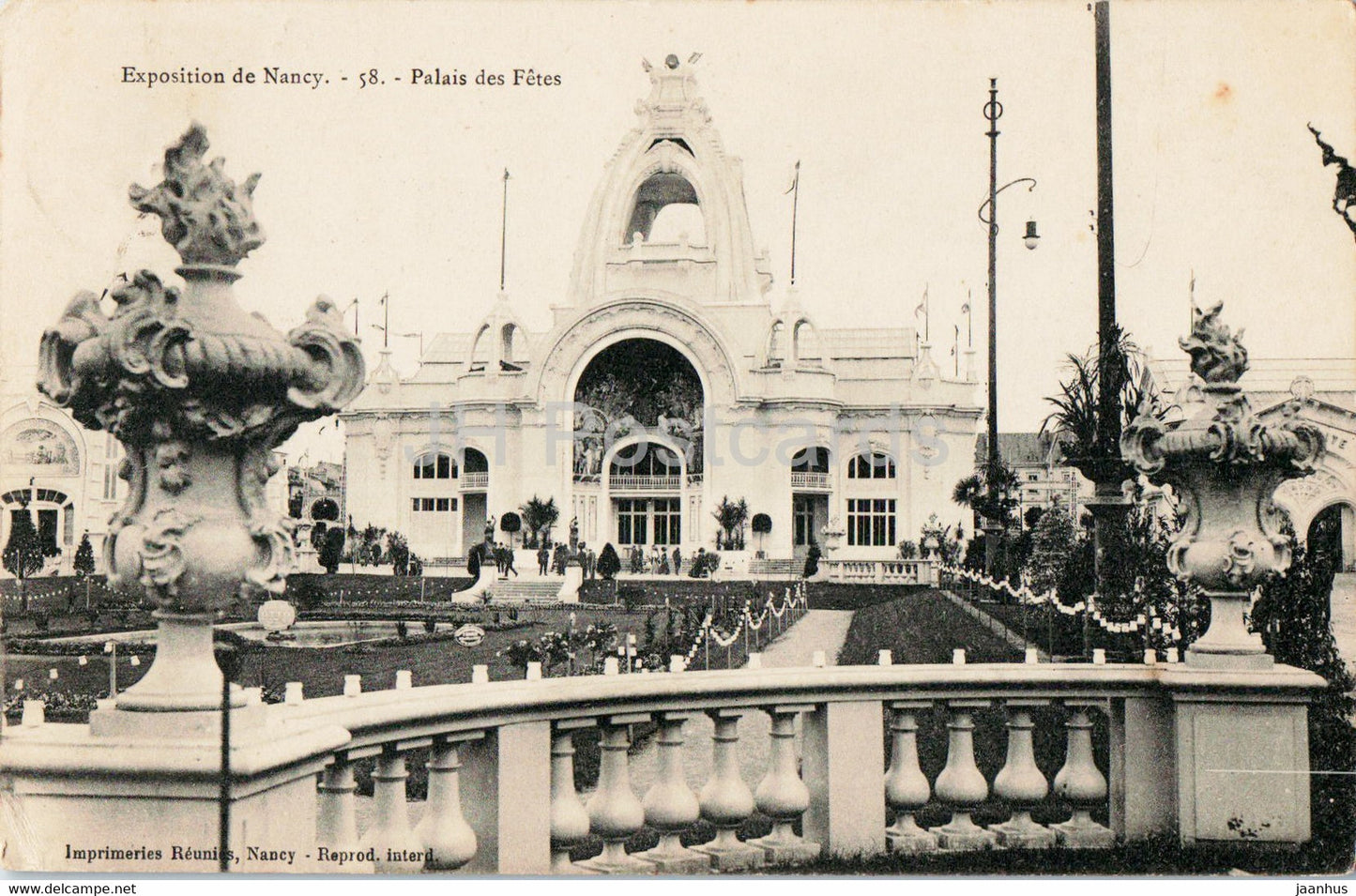 Exposition de Nancy - Palais des Fetes - 58 - old postcard - 1909 - France - used - JH Postcards