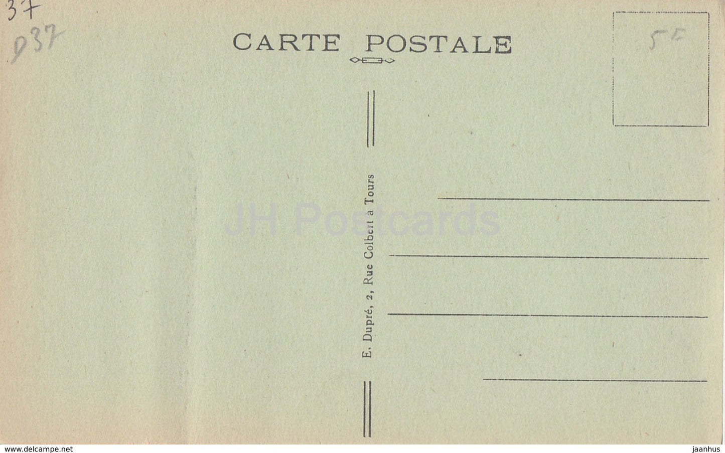 Azay Le Rideau - Le Chateau - Cabinet Portugais - castle - 12 - old postcard - France - unused