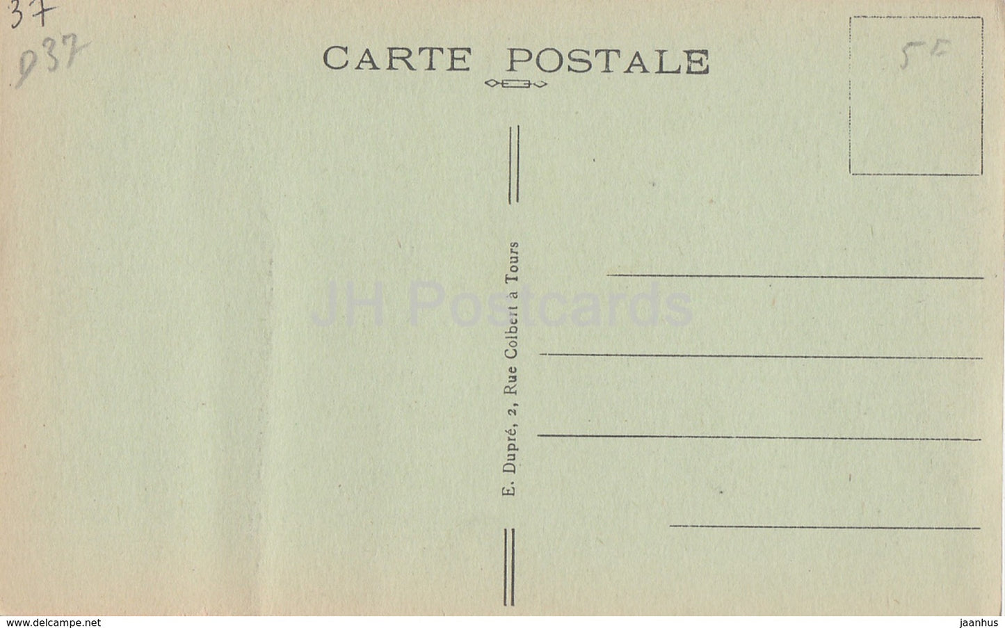 Azay Le Rideau - Le Chateau - Cabinet Portugais - castle - 12 - old postcard - France - unused