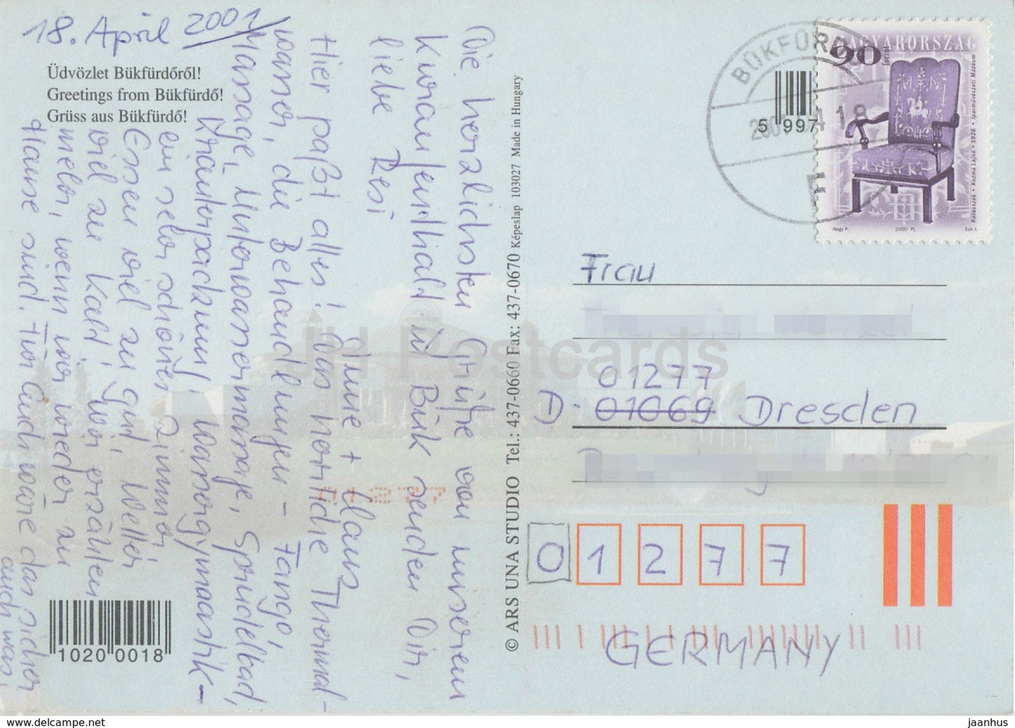 Bukfurdo - piscine - hôtel - rue - multiview - 2001 - Hongrie - occasion